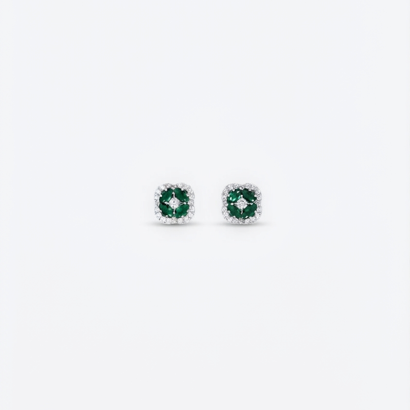 Trébol Emerald Earrings