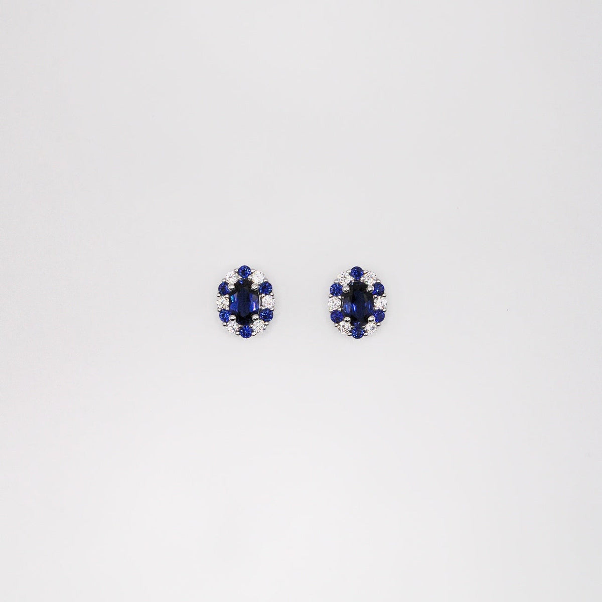 Moissanite Oval Sapphire Earrings
