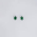 Moissanite Lab Emerald  Earring