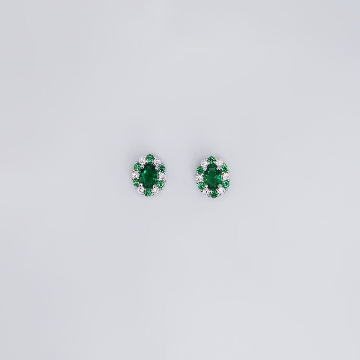 Moissanite Lab Emerald  Earring