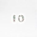 Moisannite Green and Red Huggies