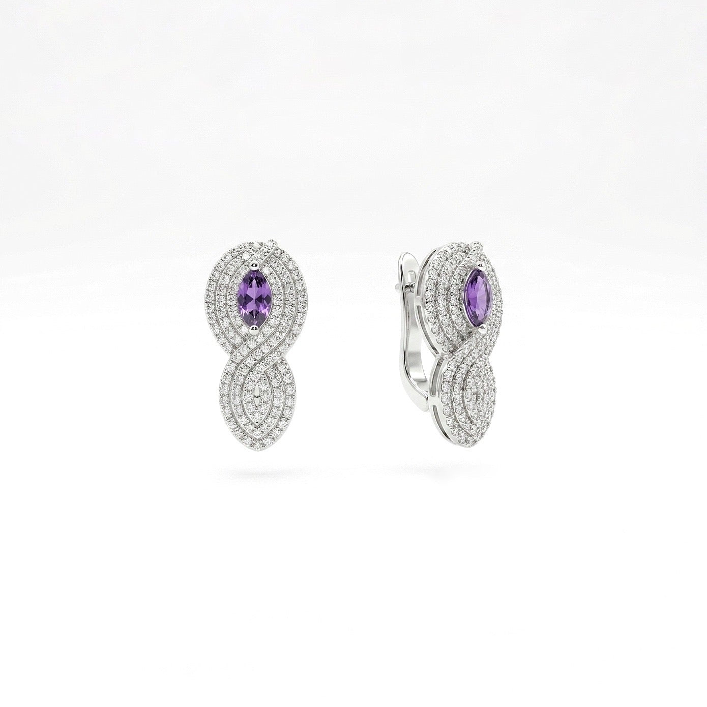 Amethyst Eternity Earrings