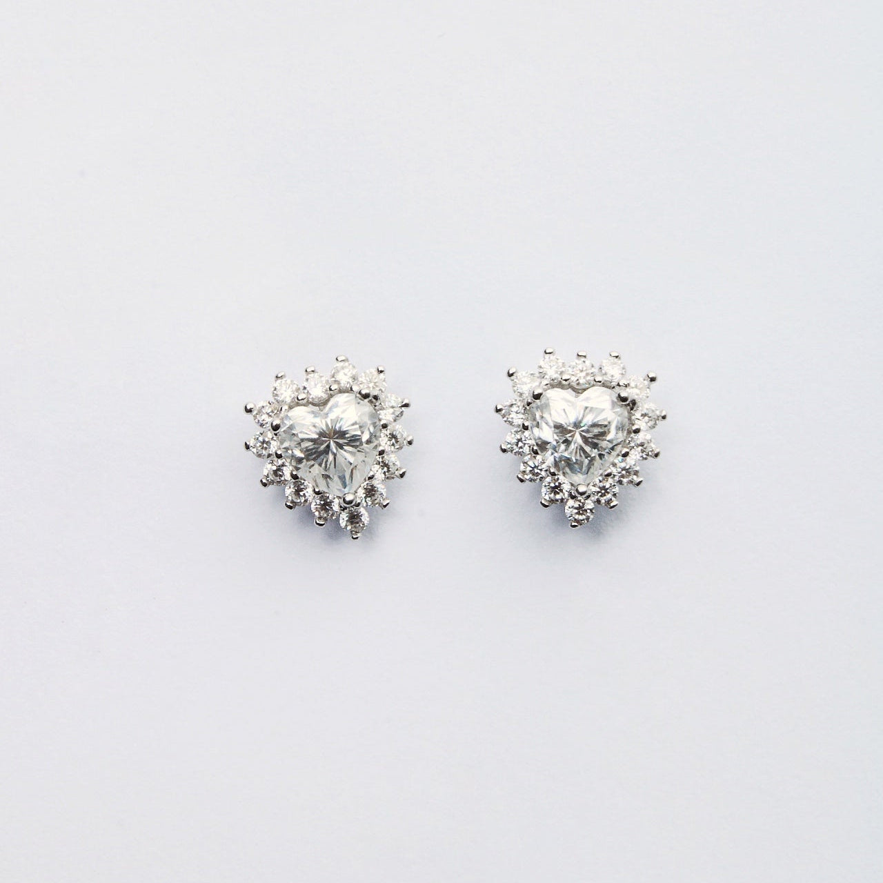 Heart Moissanite Earrings