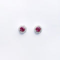 Natural Hexagon Ruby Earrings