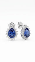Blue Topaz Lady Di Earring