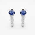 Natural Sapphire Hoops