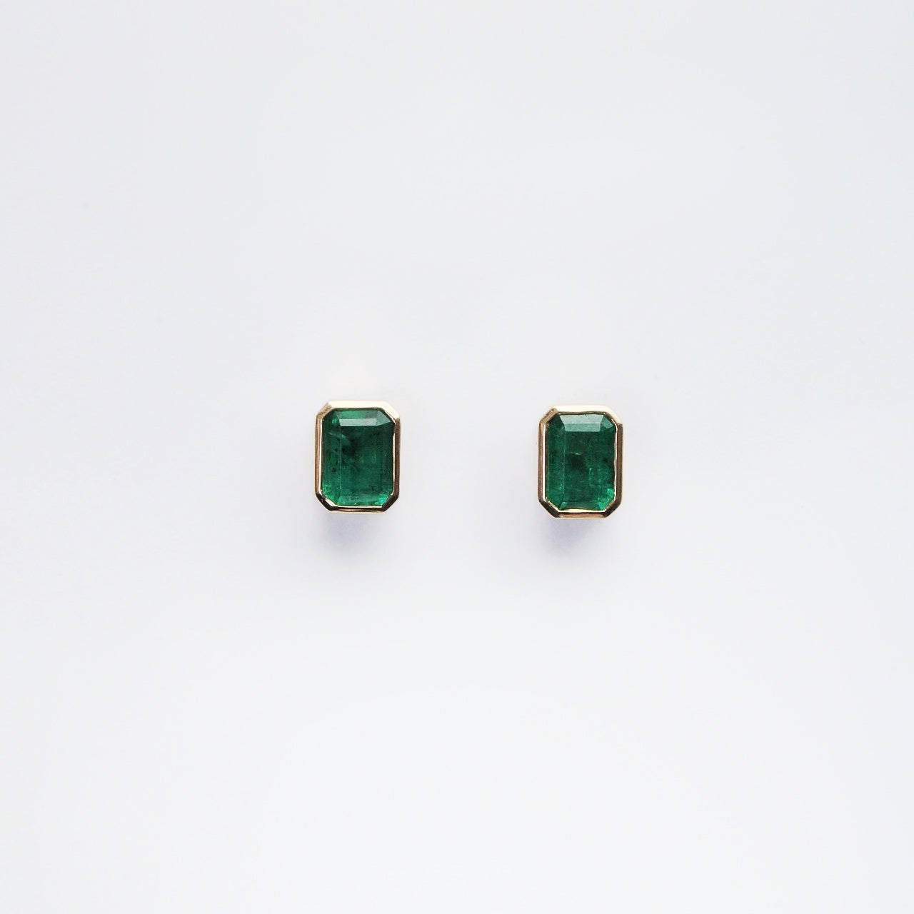 Natural Emerald Studs
