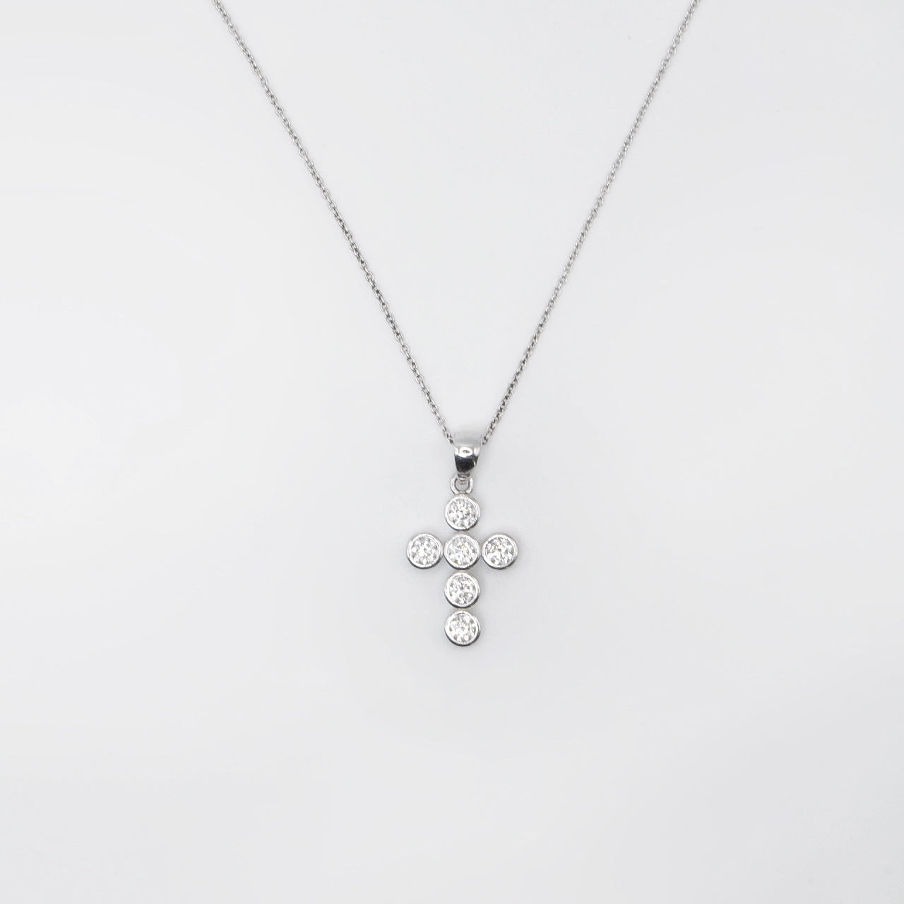 Moissanite Cross with Chain