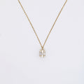 Diamond Square Gold Necklace