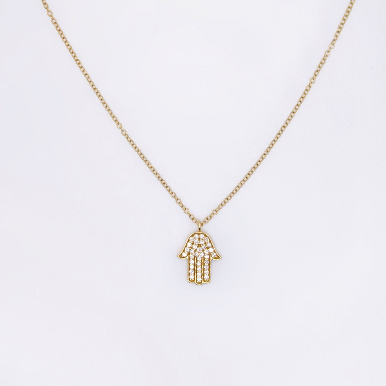 Diamond Hand Necklace