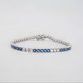 Blue Light Topaz Tennis Bracelet