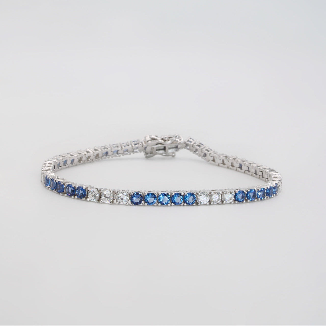 Blue Light Topaz Tennis Bracelet