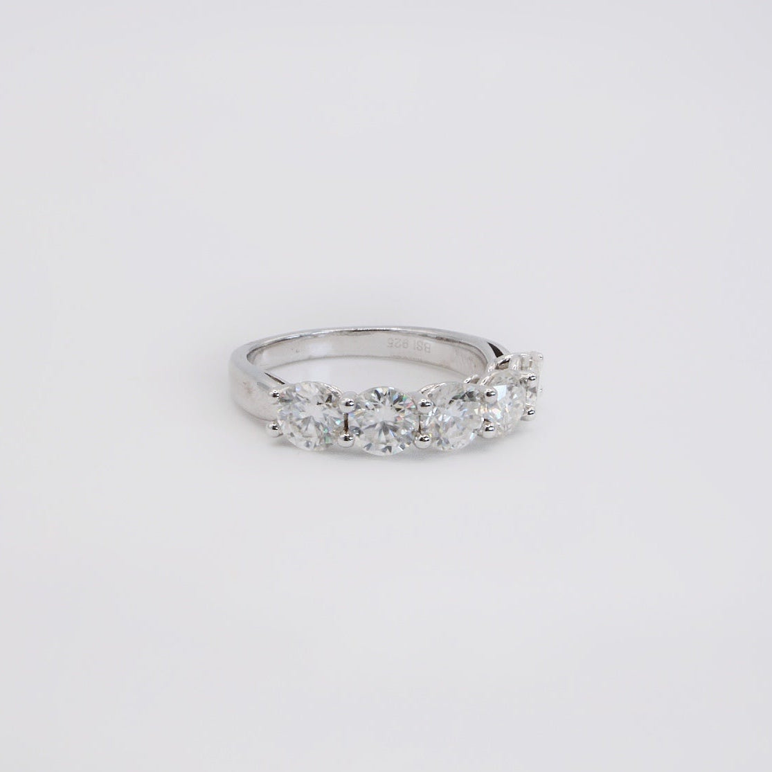 Half Band Moissanite Ring