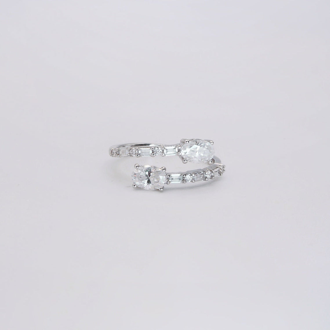 Double Moissanite Ring