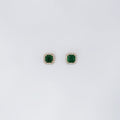 Emerald Studs with Diamond