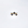 Triple Flower Sapphire Ring