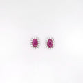 Natural Ruby Oval Earring