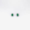 Natural Emerald Oval Earring
