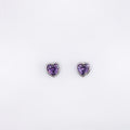 Amethyst Heart Earring