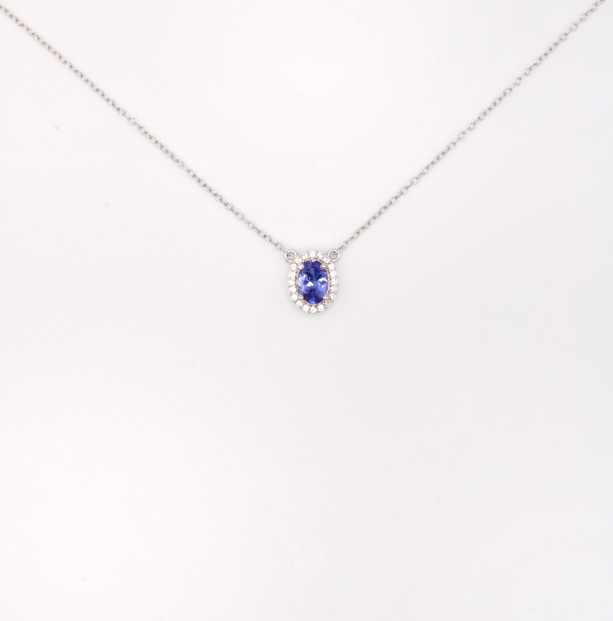 Tanzanite  Necklace with white Topaz